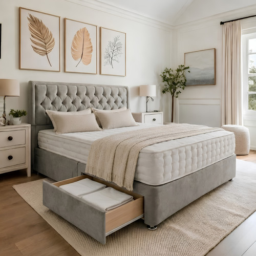 Plush divan bed set with - plush,