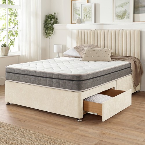 Plush divan bed set with - divan,