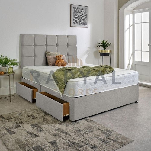 Plush divan bed set with - divan,