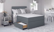 Grey Divan Bed with Memory