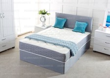 Suede Bed with Mattress &