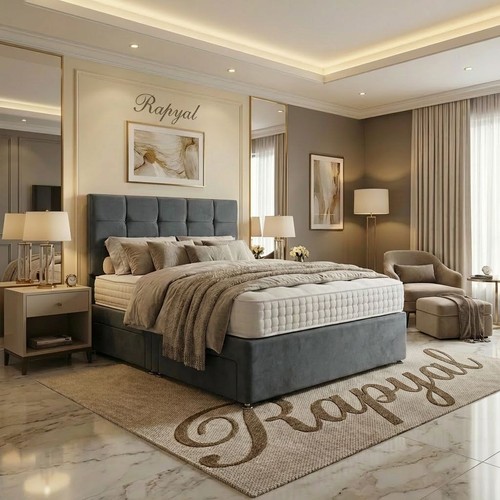 Plush divan bed - divan, with