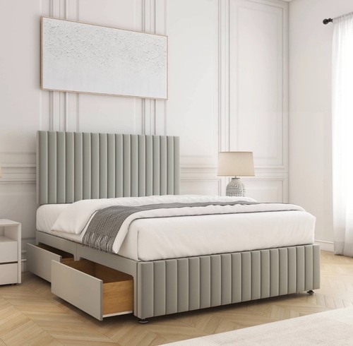 Plush divan bed set - divan, with