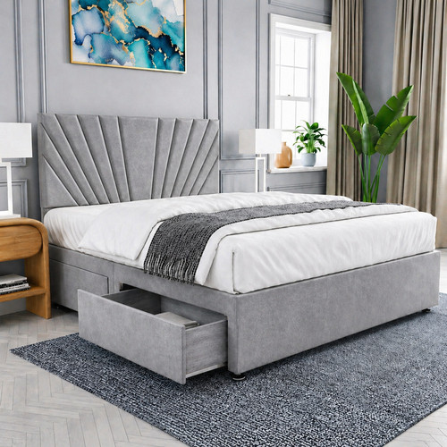 Plush divan bed - set, with